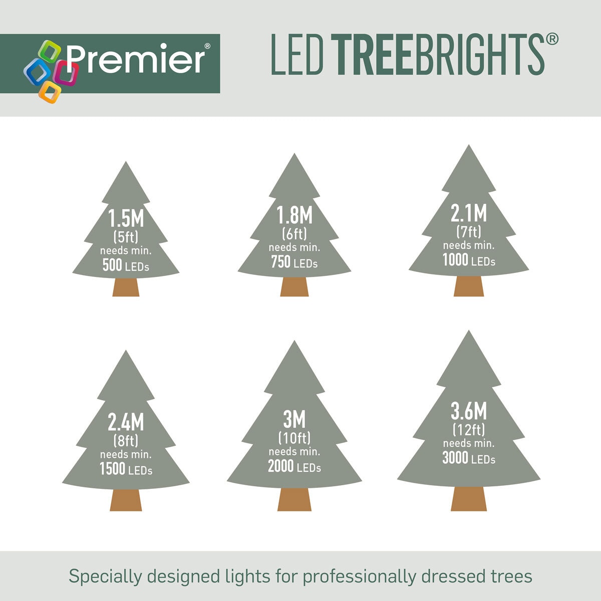 Buy 2000 M-A LED TreeBrights Timer White Combined Dimension Image at Costco.co.uk