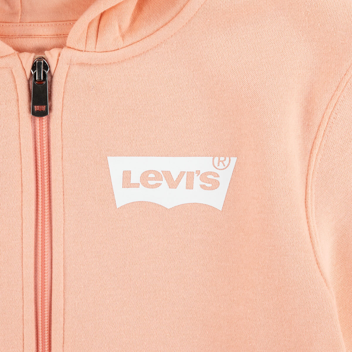 Levi Youth Zip Up Hoodie in Peach