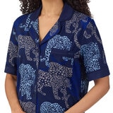 DKNY Ladies Notch Collar 3 Piece PJ Set in Animal Print DKNY Ladies Notch Collar 3 Piece PJ Set in Animal Print