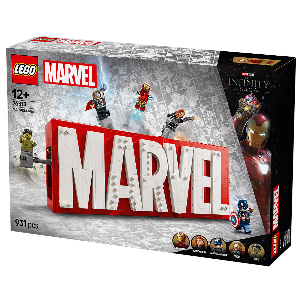 LEGO Superheroes MARVEL Logo & Minifigures - Model 76313 (12+ Years)