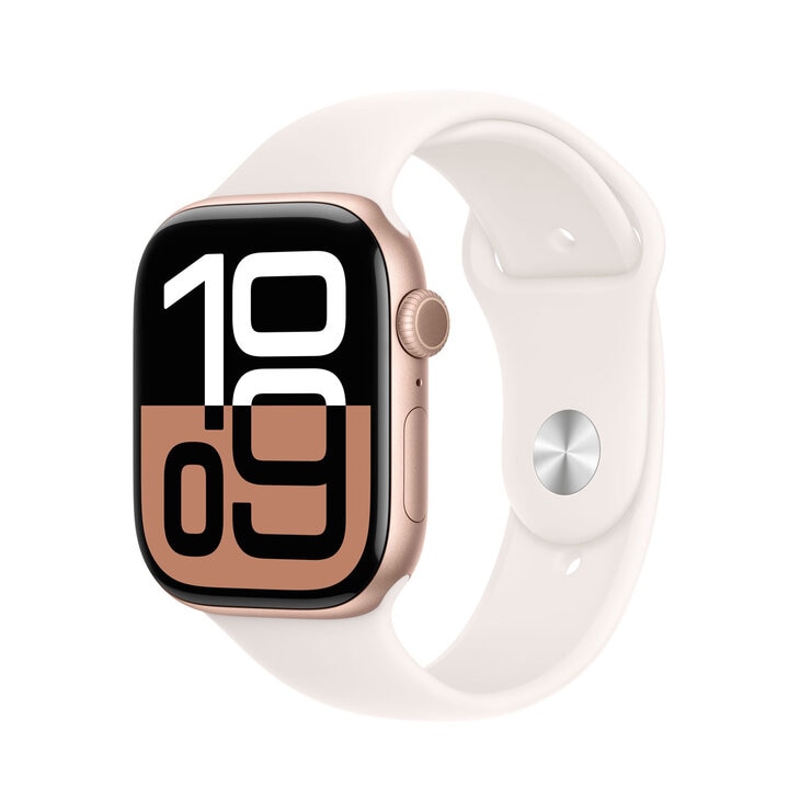 Buy Apple Watch Series 10 + Cellular, 46mm Rose Gold Aluminium Case with Light Blush Sport Band M/L, MWY73QA/A at costco.co.uk