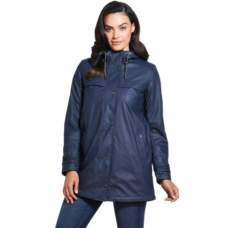 Weatherproof Women's Slicker Jacket in Navy, Medium | Costco UK