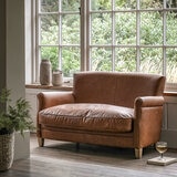 Gallery Mr. Paddington Vintage Brown Leather 2 Seater Sofa