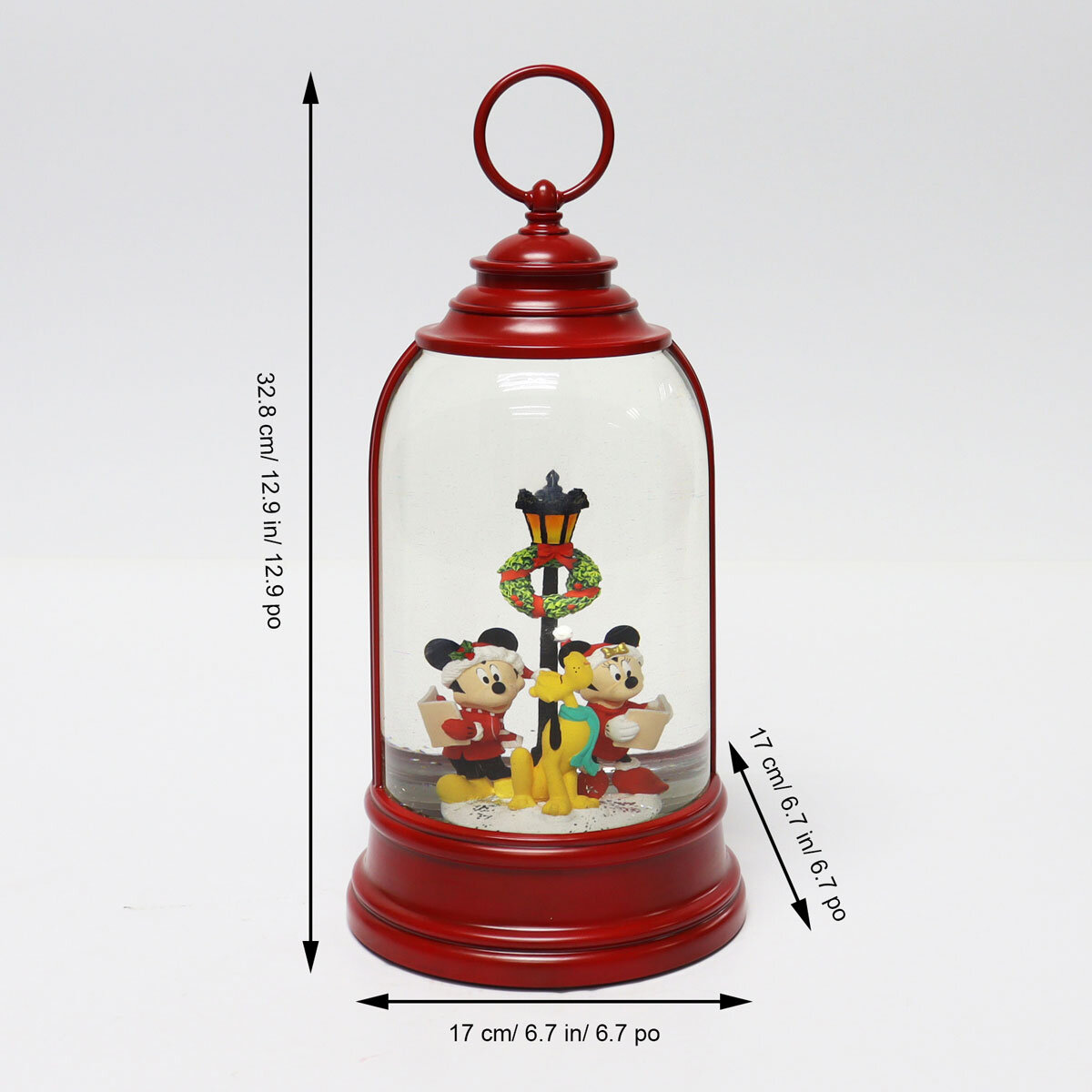 Disney Spinning Lantern with mickey and minnie under a lampost