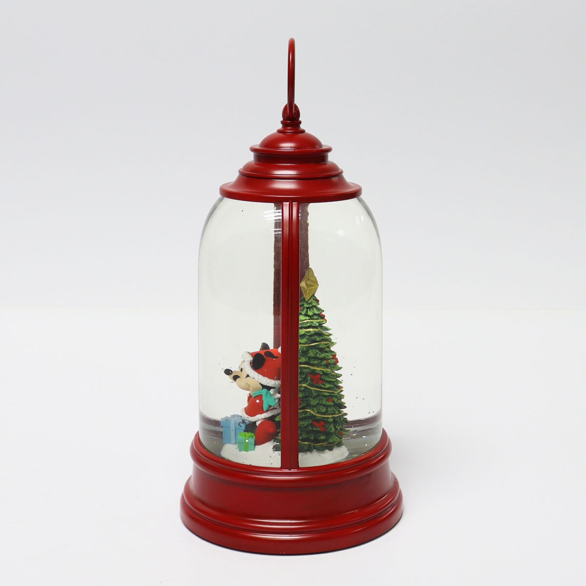 Disney Spinning Lantern with mickey and minnie under a christmas tree