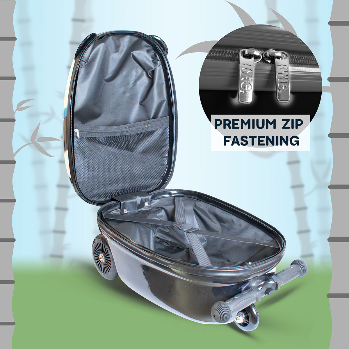 Zinc Flyte Midi 18" Scooter Suitcase, Penny the Panda