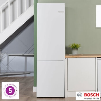 Bosch Series 4 KGN392WDFG, Fridge Freezer, D Rated in White