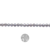 6-7mm Cultured Freshwater Grey Pearl Necklace, 18ct White Gold