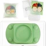 EasyTots EasyMat MiniMax Open Suction Weaning Plate in Sage