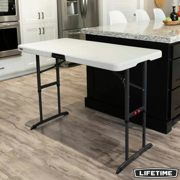 Lifetime 4ft Adjustable Height Nesting Commercial Grade Table Lifetime 4ft Adjustable Height Nesting Commercial Grade Table