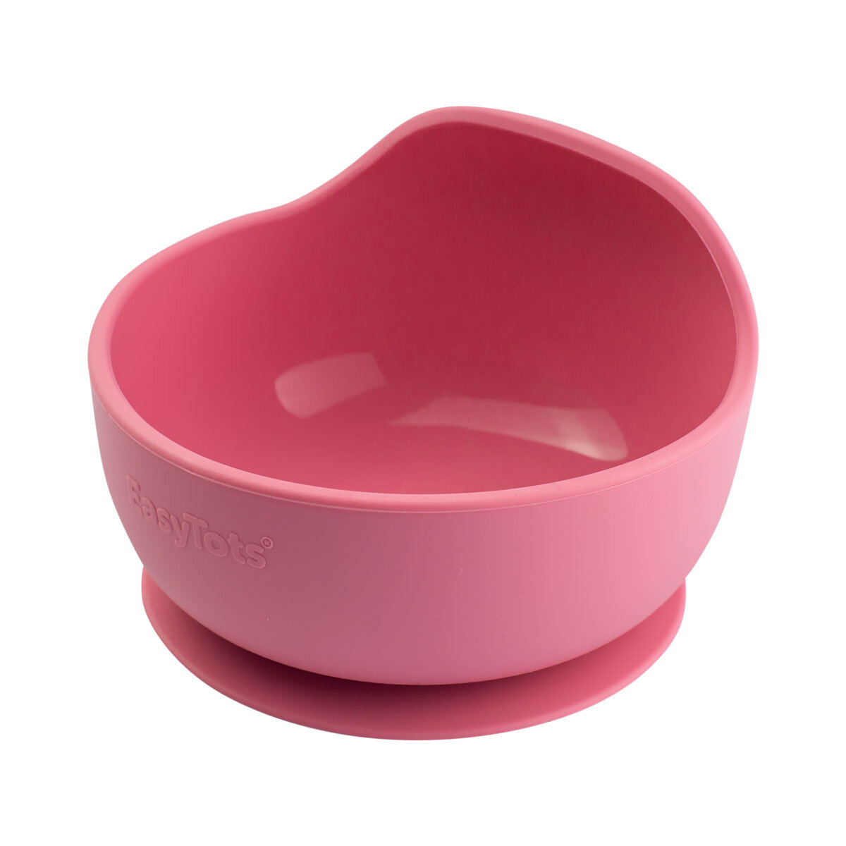 EasyTots Suction Bowl with Bamboo Spoons - Pink