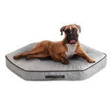 Kirkland Signature Hexagon Napper Pet Bed 42" (106.7cm) in Grey Quilted