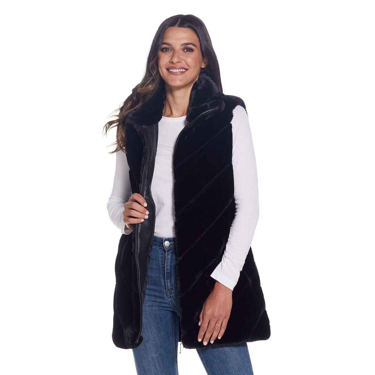 costco womens fur vest