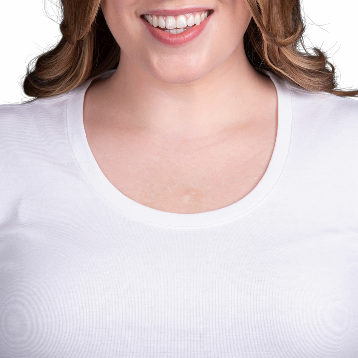 Kirkland Signature Ladies Scoop Neck Pima Tee in White Kirkland Signature Ladies Scoop Neck Pima Tee in White