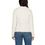 Wellworn Ladies Fringe Cardigan in Cream