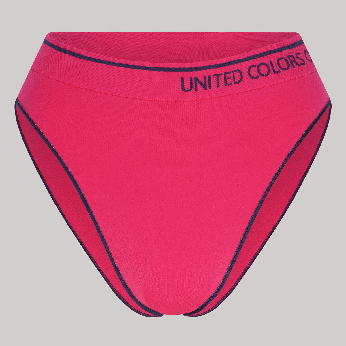 United Colors of Benetton Seamless Brief 4 Pack in Navy & Pink