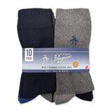 Penguin Premium Men's Organic Cotton Socks 10 Pack in Multi, Size 7-11