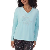 Jane & Bleeker Women's Silky Plush 2 Piece Pyjama Set