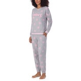 DKNY Ladies Fleece Lounge Set in Grey