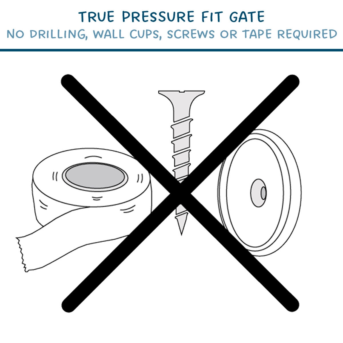 BabyDan ASTA True Pressure Fit Metal Safety Gate