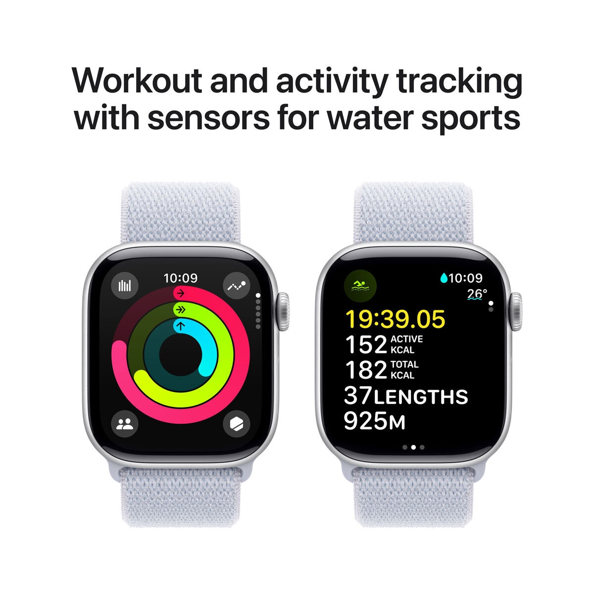 Buy Apple Watch Series 10 GPS, 41mm Silver Aluminium Case with Blue Cloud Sport Band, MWWD3QA/A at costco.co.uk