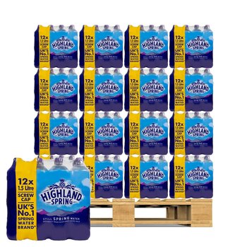 Highland Spring Still Spring Water, 12 x 1.5L, 42 Units (Pallet Deal)