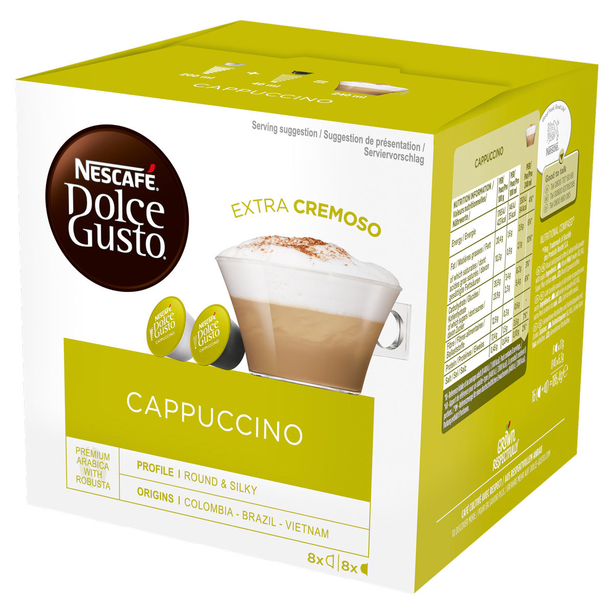Nescafe Dolce Gusto Cappuccino Coffee Pods - ASDA Groceries