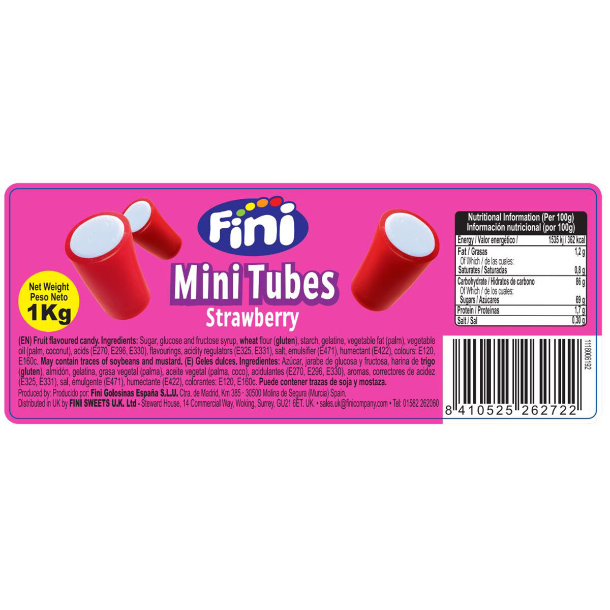 Fini Strawberry Mini Tubes