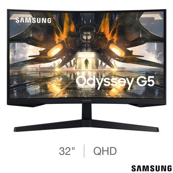 Samsung Odyssey AG550 32 Inch QHD 165Hz VA Curved Gaming Monitor, LS32AG550EPXXU