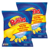 two bags of ruffles salt crisps