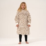 DKNY Kids Oversized Hoodie in Brown Leopard