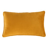 Gold velvet oblong cushion two pack