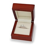 1.00ctw Princess Cut Diamond 3 Stone Ring, 18ct White Gold