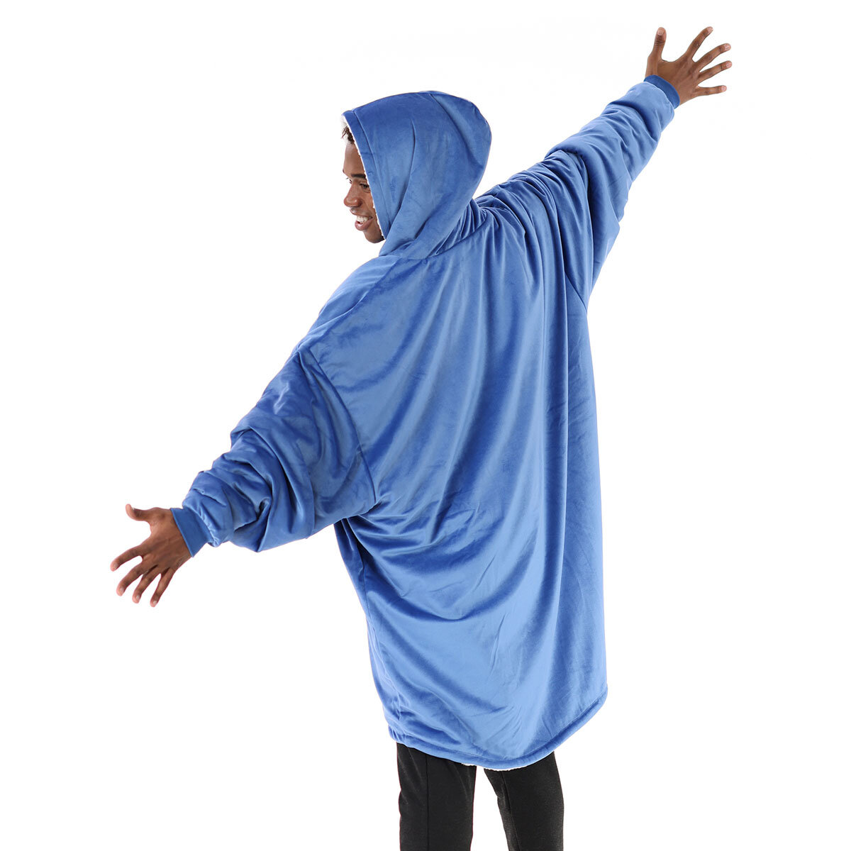 THE COMFY Original Oversized Microfiber & Sherpa Wearable Blanket, Seen On  Shark Tank, One Size Fits All, Unisex, Teal 