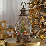 Holiday Scene Lantern In Christmas Tree Scene