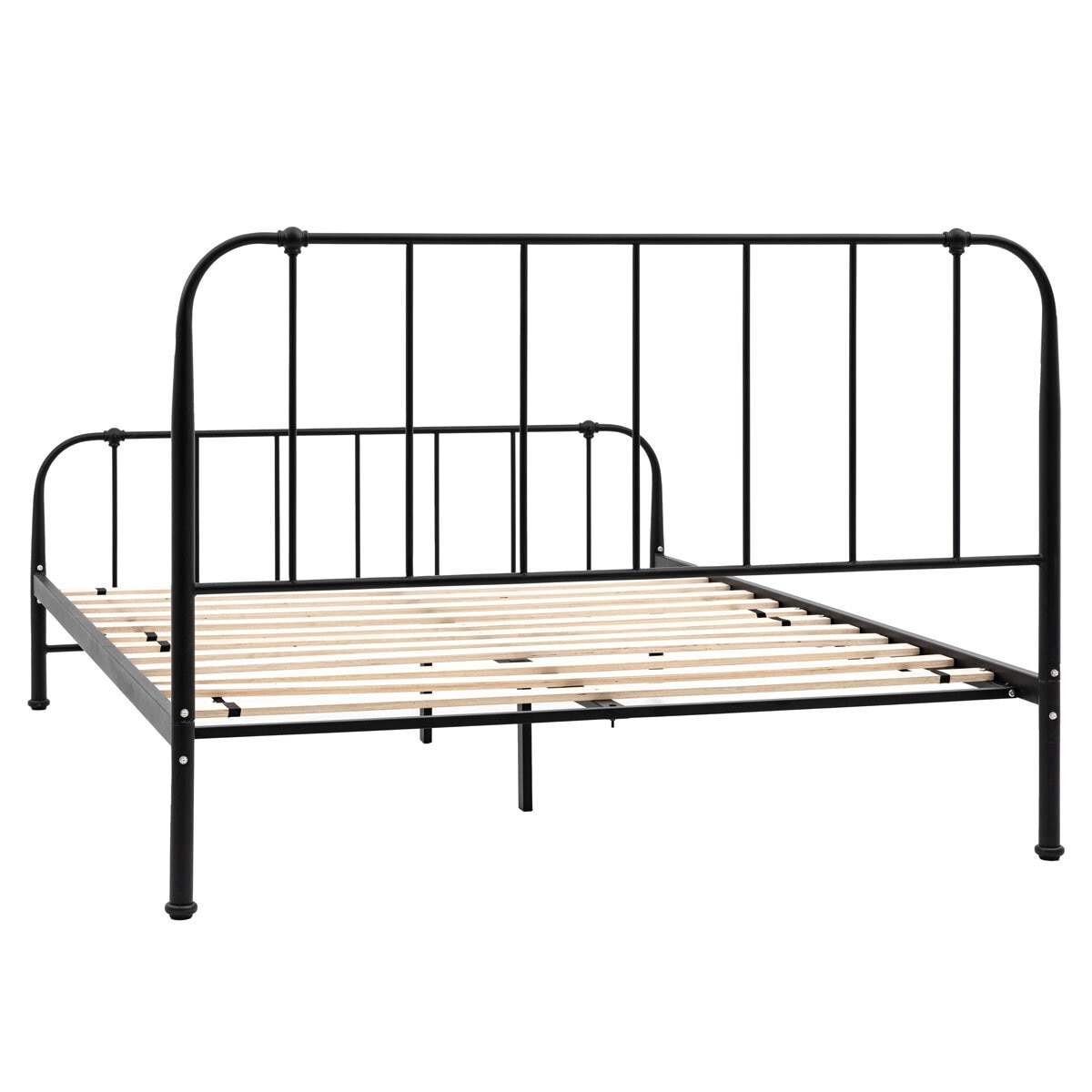 Gallery Loughton Black Metal Bed Frame, Double