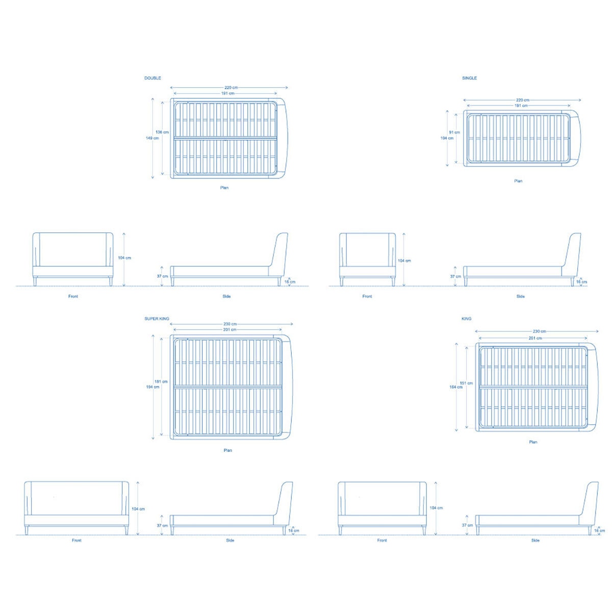 Swyft Bed 02 Green Velvet Bed Frame in 3 Sizes