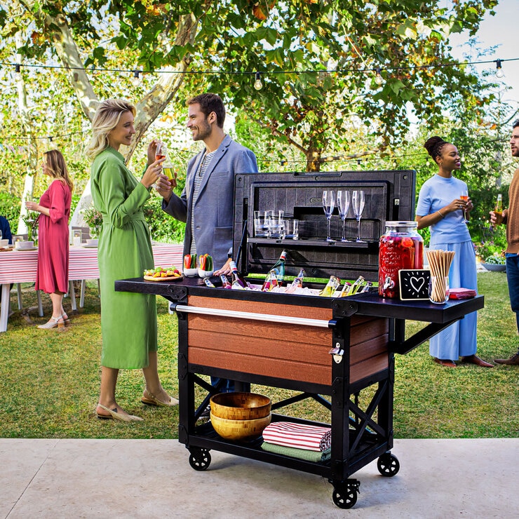 patio beverage cooler cart