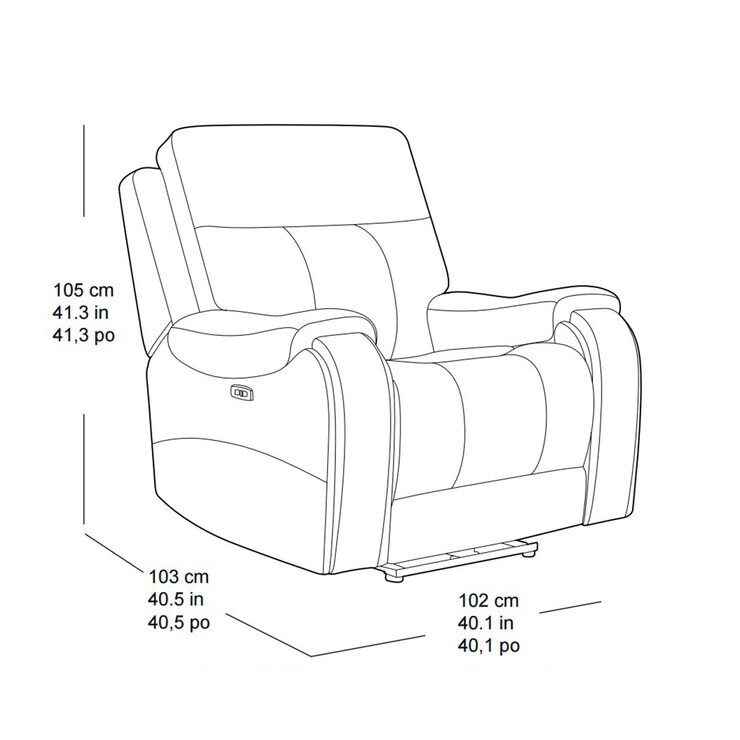 Gilman Creek Morgan Brown Leather Power Recliner with Power Headrest ...