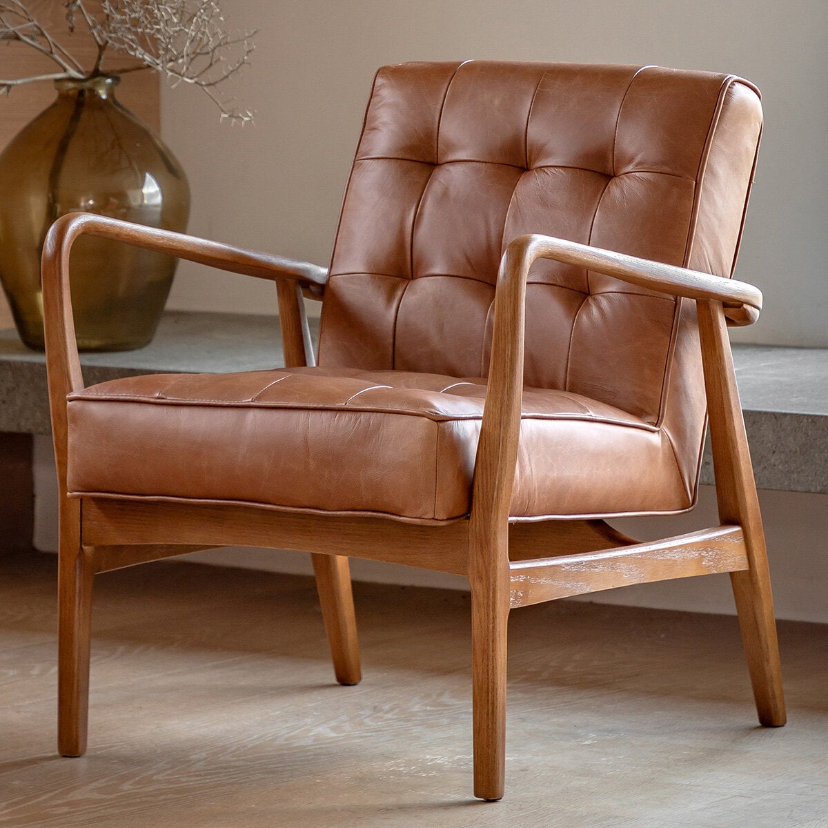 Gallery Humber Vintage Brown Leather Armchair Gallery Humber Vintage Brown Leather Armchair