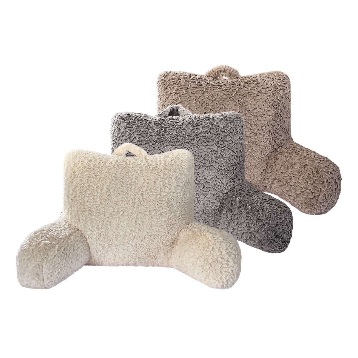 Faux Fur Bedrest 57 x 43 x 30 cm in 3 colours Costco UK