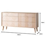 Gallery Milano Oak 6 Drawer Chest of Drawers