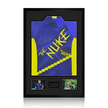 Luke Littler Signed 2025 Framed Shirt, including 2 Photos