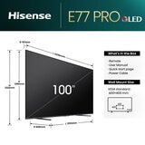 Dimensions Hisense 100E77NQTUK PRO