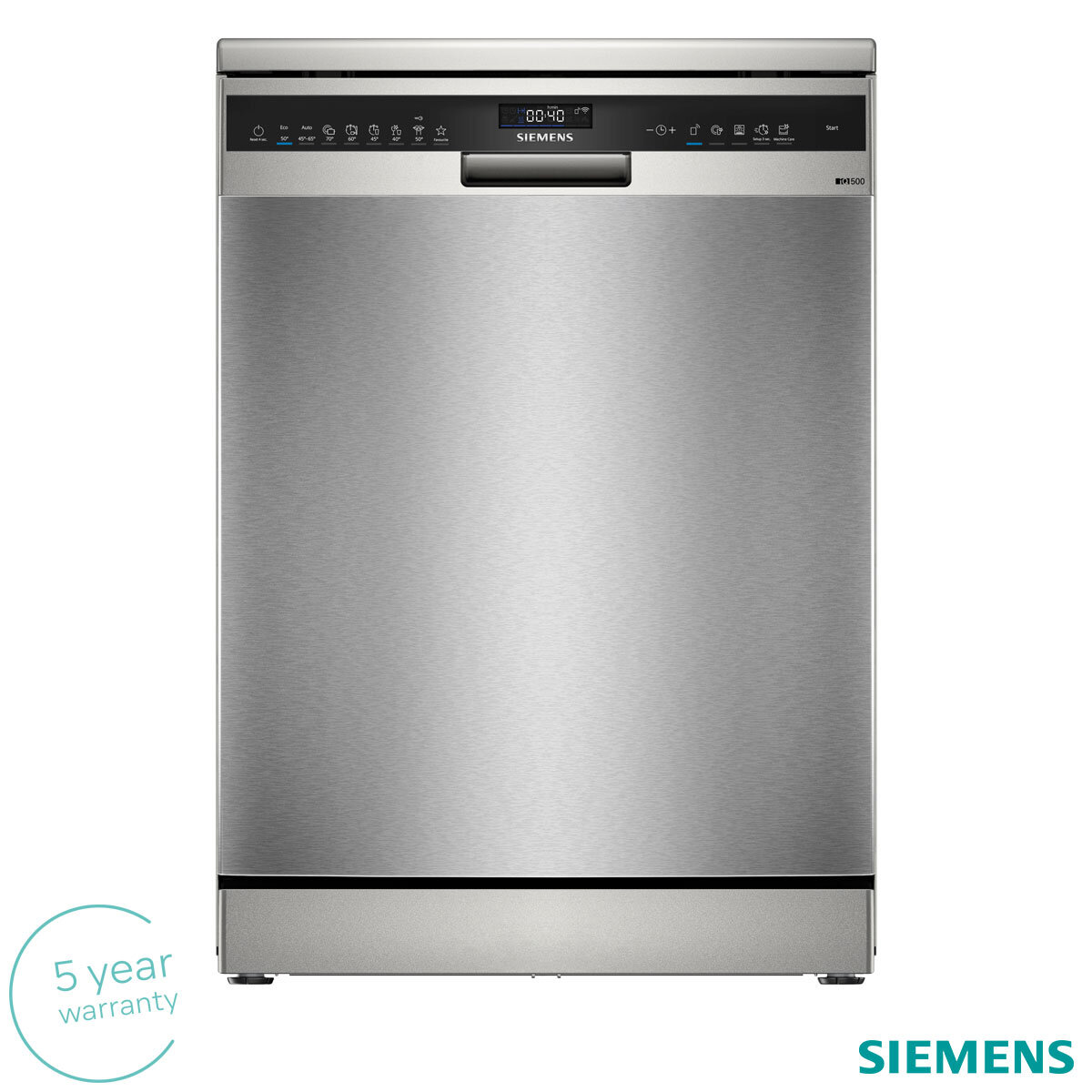 Siemens SN25ZI07CE, 14 Place Setting Dishwasher, B Rated in Stainless Steel