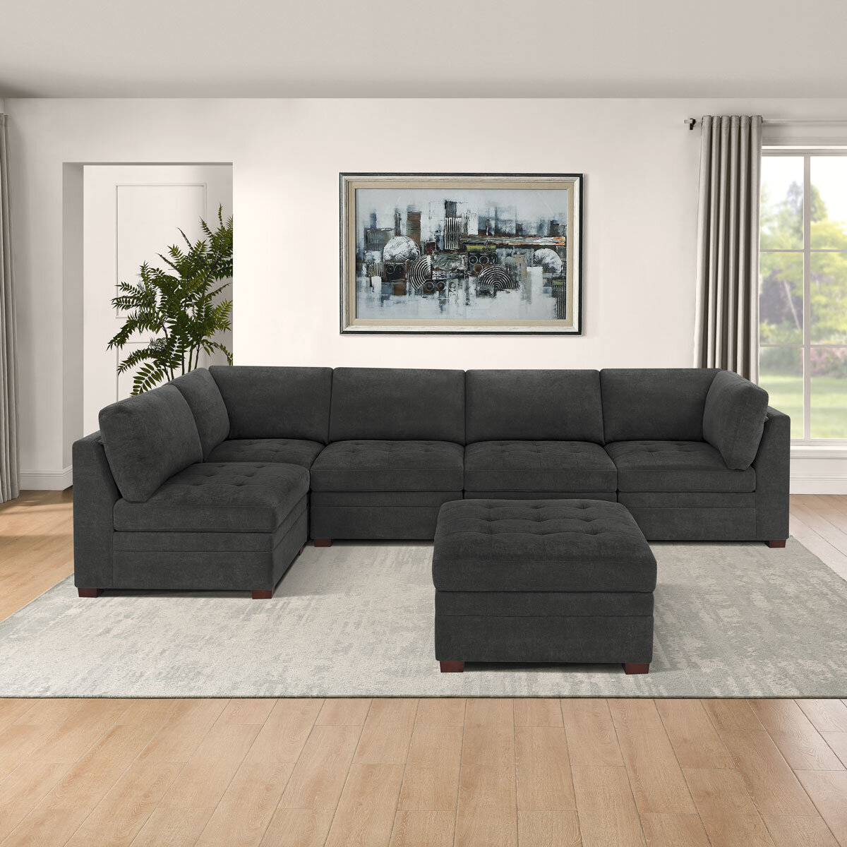 Thomasville Tisdale Dark Grey Modular Sofa