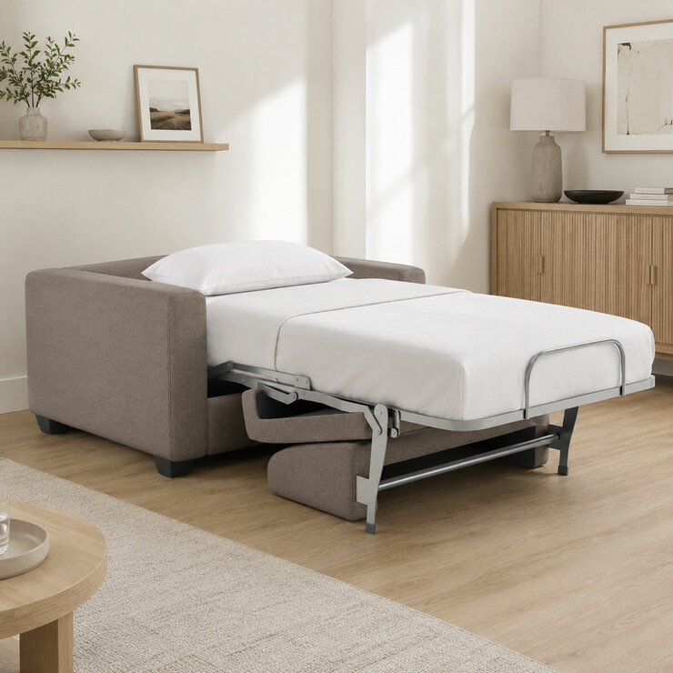 Lucas Brown Fabric Snuggler Sofa Bed Lucas Brown Fabric Snuggler Sofa Bed