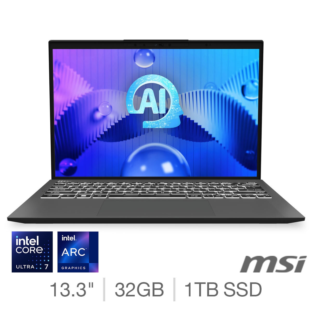 MSI Prestige, Intel Core U7, 32GB RAM, 1TB SSD, Intel Arc Graphics, 13.3 Inch Laptop, 9S7-13Q222-078 at costco.co.uk