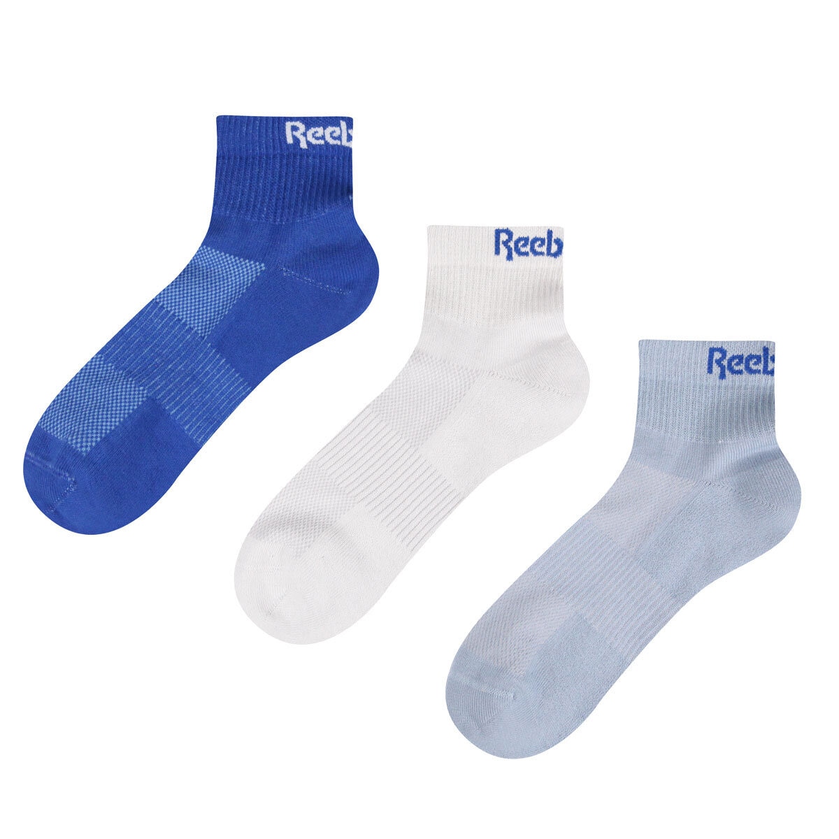 Reebok Unisex Essential Ankle Socks 6 Pack in Blue