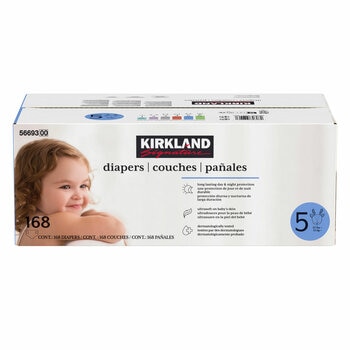 Kirkland Signature Nappies, Size 5, 168 Pack Kirkland Signature Nappies, Size 5, 168 Pack